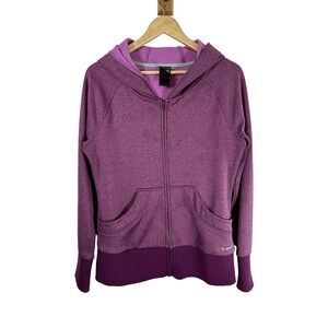 The North Face Womens M Full Zip Hoodie Sweater Jacket Long Sleeve Purple